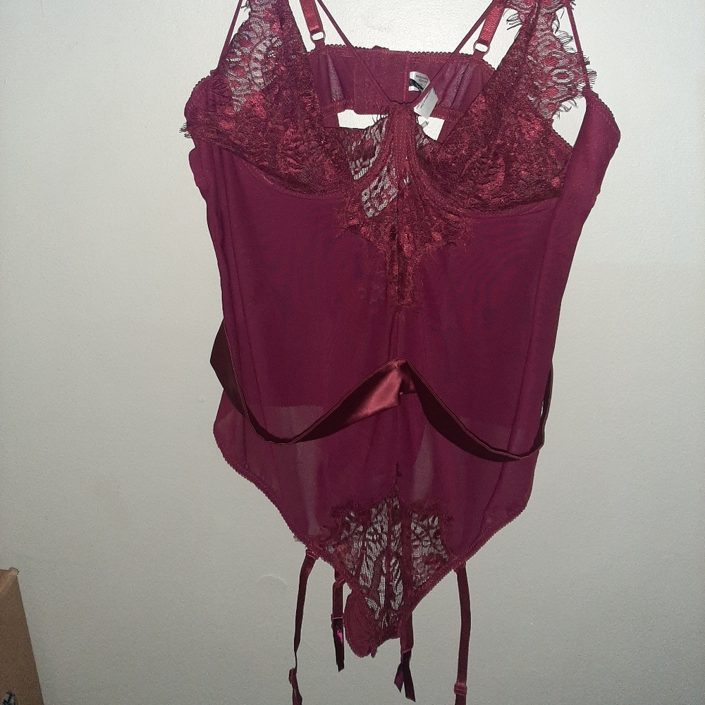 Fashion Nova Red Lace Teddy